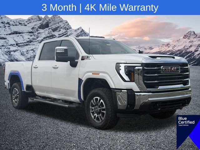 White Frost 2024 GMC Sierra 3500HD SLT Crew Cab 4WD Pickup Truck Four-Wheel Drive Automatic