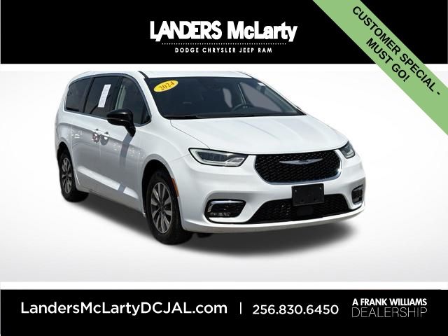Bright White Clearcoat 2024 Chrysler Pacifica Hybrid Minivan Front-Wheel Drive Continuously Variable Transmission