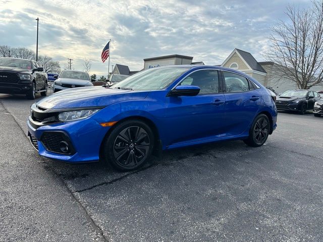 Blue 2017 Honda Civic Hatchback EX Hatchback Front-Wheel Drive Continuously Variable Transmission
