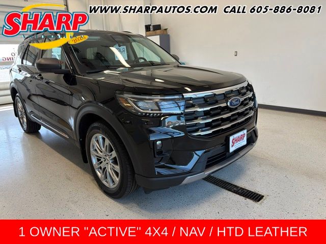 Black Metallic 2025 Ford Explorer SUV / Crossover All-Wheel Drive Automatic