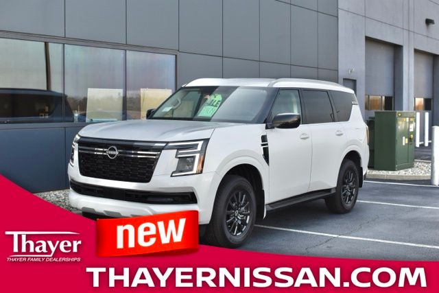 Aspen White Tricoat 2025 Nissan Armada SV 4WD SUV / Crossover Four-Wheel Drive 9-Speed Automatic