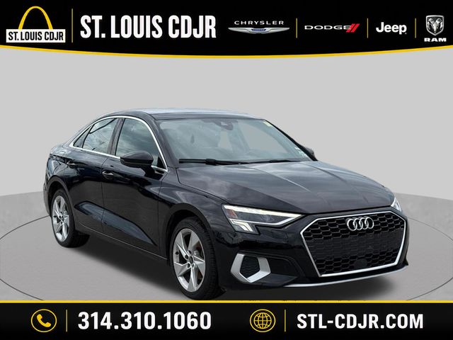 Brilliant Black 2024 Audi A3 Sedan Front-Wheel Drive 7-Speed Automatic