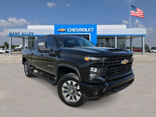 Black 2026 Chevrolet Silverado 2500HD Custom Crew Cab 4WD Pickup Truck Four-Wheel Drive Automatic