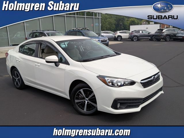 Crystal White Pearl 2021 Subaru Impreza Sedan All-Wheel Drive Continuously Variable Transmission