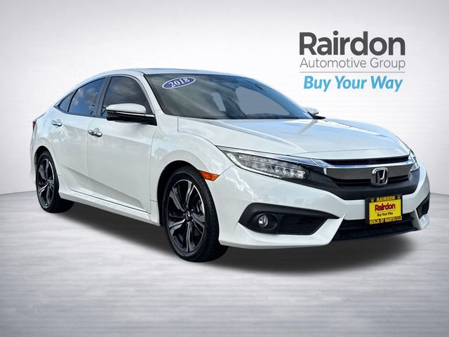 White Orchid Pearl 2018 Honda Civic Sedan Front-Wheel Drive Continuously Variable Transmission