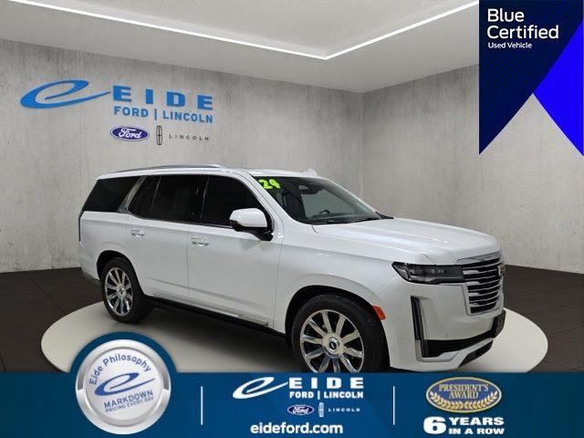 Crystal White Tricoat 2024 Cadillac Escalade SUV / Crossover Four-Wheel Drive Automatic