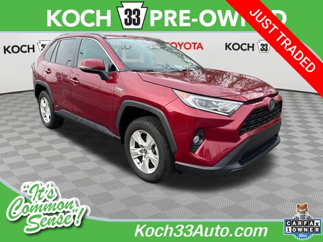 Red (Ruby Flare Pearl) 2021 Toyota RAV4 Hybrid XLE AWD SUV / Crossover All-Wheel Drive Continuously Variable Transmission