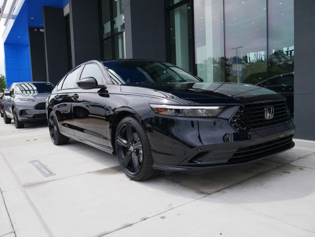 Black 2026 Honda Accord Hybrid Sedan Front-Wheel Drive Continuously Variable Transmission