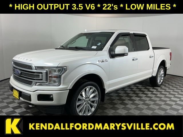 White Platinum Metallic Tri-Coat 2019 Ford F-150 Pickup Truck Four-Wheel Drive Automatic