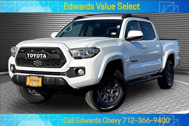 Super White 2018 Toyota Tacoma SR5 V6 Double Cab 4WD Pickup Truck Four-Wheel Drive 6-Speed Automatic