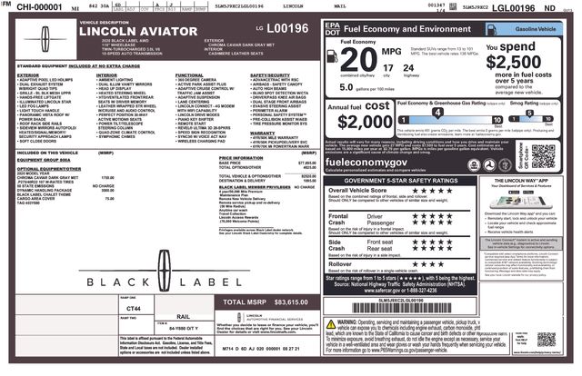 2020 Lincoln Aviator Black Label