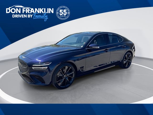 Capri Blue 2023 Genesis G70 2.0T RWD Sedan Rear-Wheel Drive 8-Speed Automatic