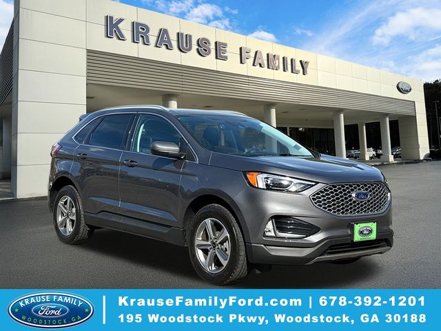 Carbonized Gray Metallic 2024 Ford Edge SEL AWD SUV / Crossover All-Wheel Drive 8-Speed Automatic