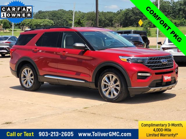 Red Metallic 2023 Ford Explorer SUV / Crossover Rear-Wheel Drive Automatic