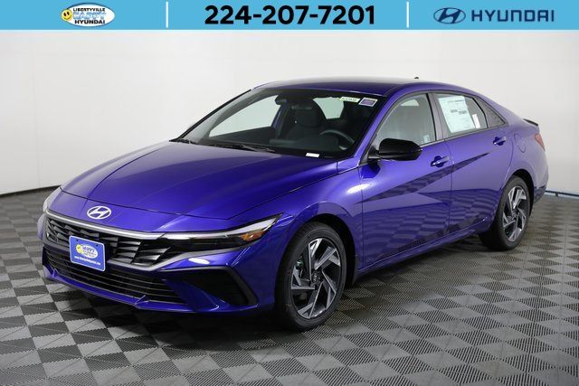 Intense Blue 2025 Hyundai Elantra Sedan Front-Wheel Drive Continuously Variable Transmission