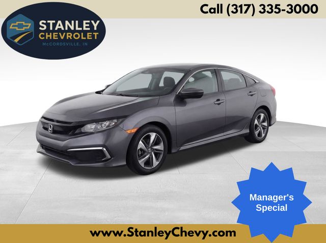 Gray 2020 Honda Civic LX Sedan FWD Sedan Front-Wheel Drive Continuously Variable Transmission