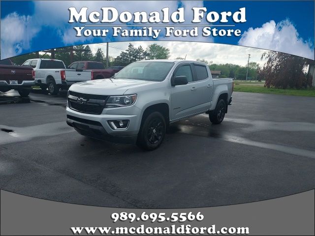 Silver Ice Metallic 2019 Chevrolet Colorado LT Crew Cab 4WD Pickup Truck Four-Wheel Drive 8-Speed Automatic