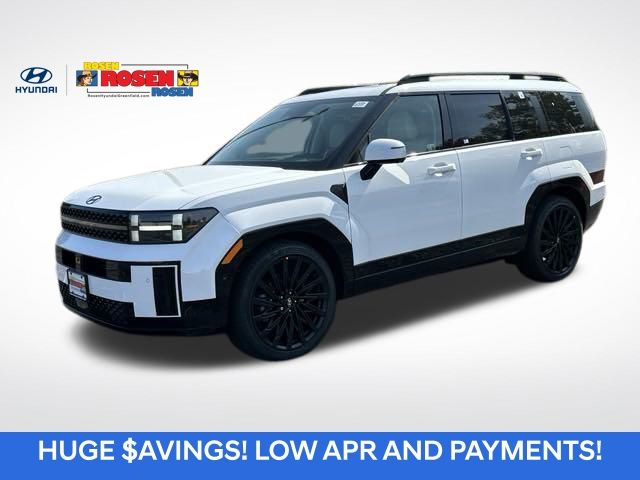 Serenity White 2025 Hyundai Santa Fe Calligraphy AWD SUV / Crossover All-Wheel Drive Automatic