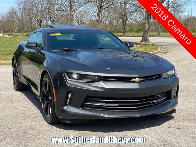 Nightfall Gray Metallic 2018 Chevrolet Camaro 1LT Coupe RWD Coupe Rear-Wheel Drive 8-Speed Automatic