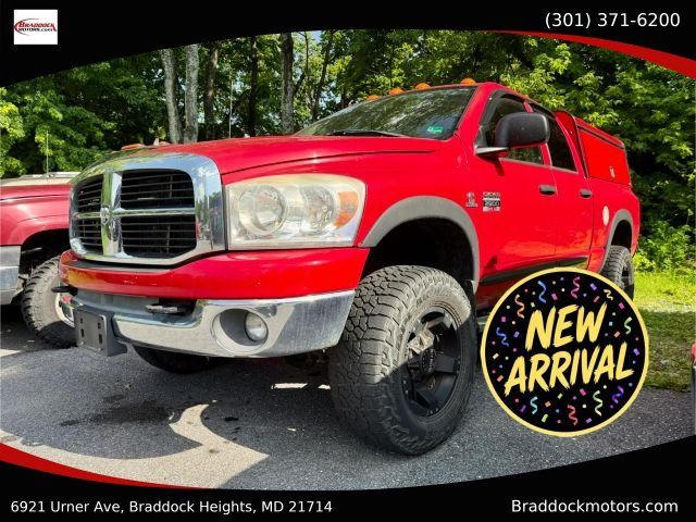 Flame Red 2007 Dodge RAM 2500 Pickup Truck Four-Wheel Drive 4-Speed Automatic