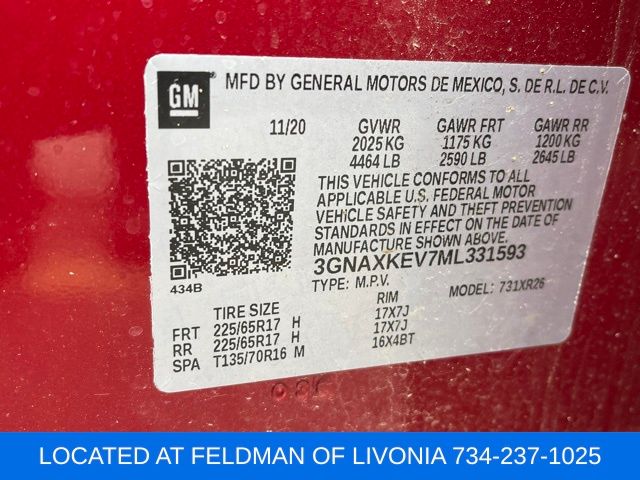 Used 2021 Chevrolet Equinox For Sale in Livonia, MI