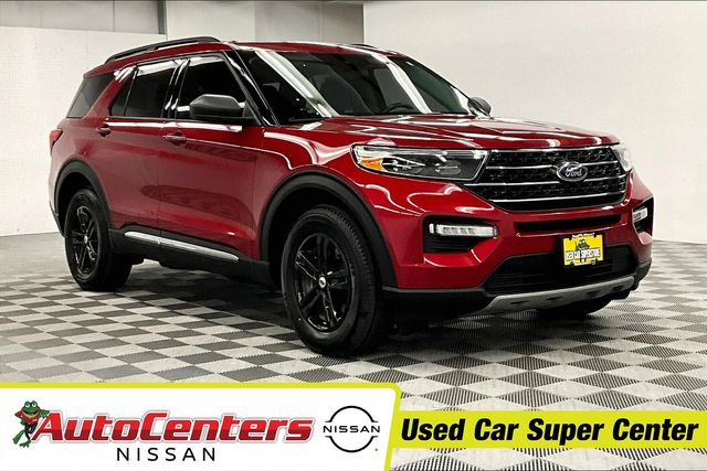 Rapid Red Metallic Tinted Clearcoat 2022 Ford Explorer XLT AWD SUV / Crossover All-Wheel Drive 10-Speed Automatic