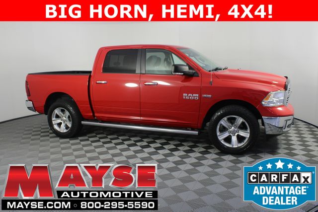 Flame Red Clearcoat 2014 RAM 1500 Big Horn Crew Cab 4WD Pickup Truck Four-Wheel Drive 8-Speed Automatic