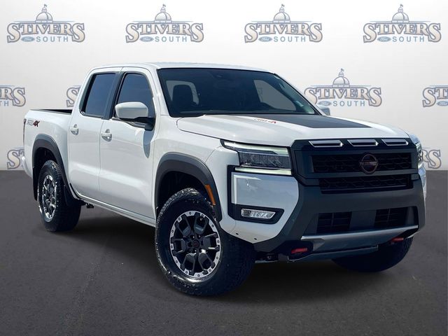 Glacier White 2025 Nissan Frontier PRO-4X Crew Cab 4WD Pickup Truck Four-Wheel Drive 9-Speed Automatic Overdrive