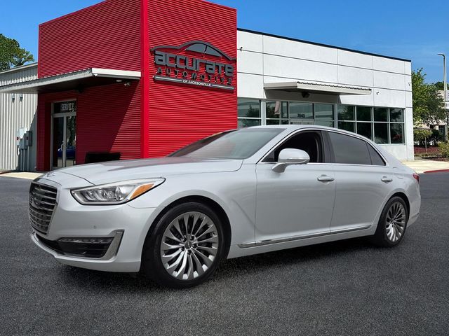 Silver 2019 Genesis G90 3.3T Premium RWD Sedan Rear-Wheel Drive 8-Speed Automatic