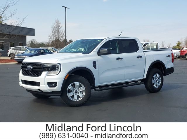 Oxford White 2025 Ford Ranger XL SuperCrew 4WD Pickup Truck Four-Wheel Drive Automatic
