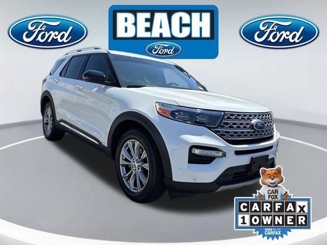White Metallic 2023 Ford Explorer SUV / Crossover All-Wheel Drive Automatic