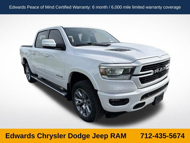 Ivory White Tri-Coat Pearlcoat 2021 RAM 1500 Pickup Truck Four-Wheel Drive 8-Speed Automatic