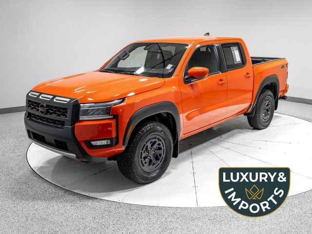 Afterburn Orange 2025 Nissan Frontier Pickup Truck Four-Wheel Drive 9-Speed Automatic Overdrive