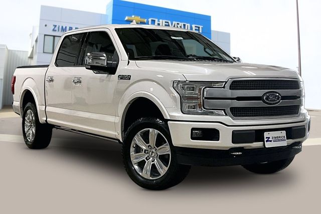 White Platinum Clearcoat Metallic 2019 Ford F-150 Pickup Truck Four-Wheel Drive Automatic