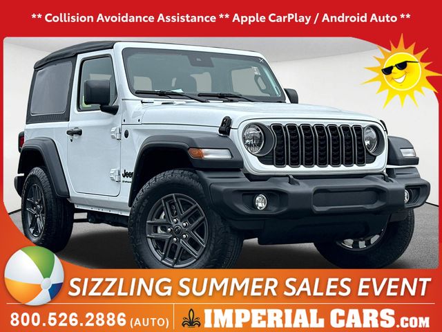 Bright White Clearcoat 2025 Jeep Wrangler Sport S 2-Door 4WD SUV / Crossover Four-Wheel Drive 8-Speed Automatic