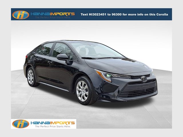 Midnight Black Metallic 2024 Toyota Corolla LE FWD Sedan Front-Wheel Drive Continuously Variable Transmission
