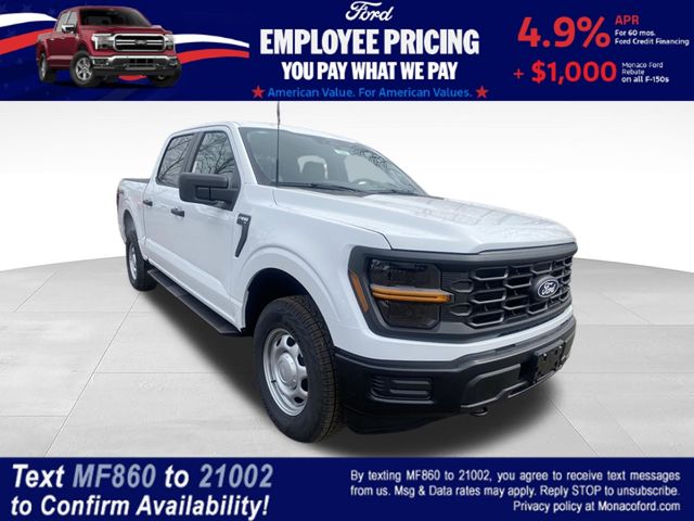 White 2026 Ford F-150 XL SuperCrew 4WD Pickup Truck Four-Wheel Drive Automatic