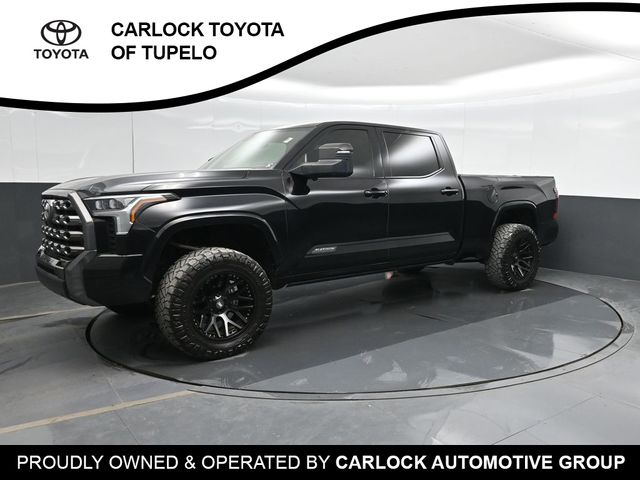 Midnight Black Metallic 2023 Toyota Tundra Platinum CrewMax Cab LB 4WD Pickup Truck Four-Wheel Drive Automatic