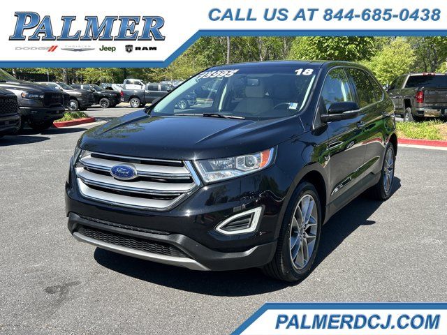 Shadow Black 2018 Ford Edge Titanium SUV / Crossover Front-Wheel Drive 6-Speed Automatic