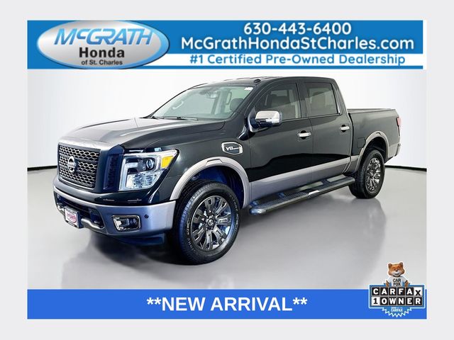 Gray (Magnetic Black) 2017 Nissan Titan Pickup Truck Four-Wheel Drive 7-Speed Automatic