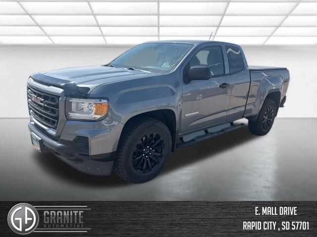 Gray (Satin Steel Metallic) 2022 GMC Canyon Elevation Standard Extended Cab 4WD Pickup Truck Four-Wheel Drive 8-Speed Automatic