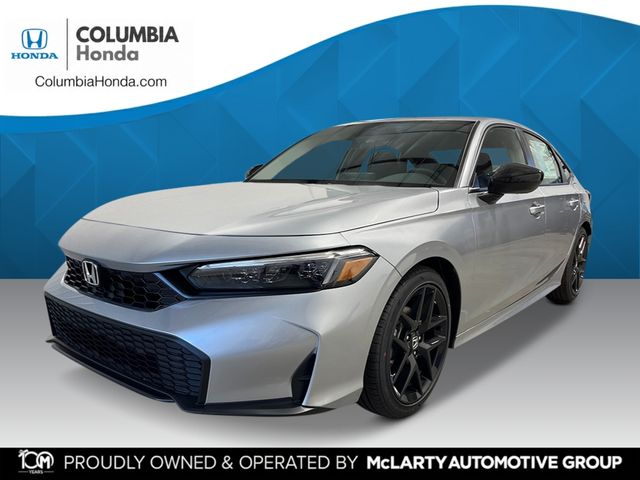 Solar Silver Metallic 2026 Honda Civic Sedan Front-Wheel Drive Continuously Variable Transmission