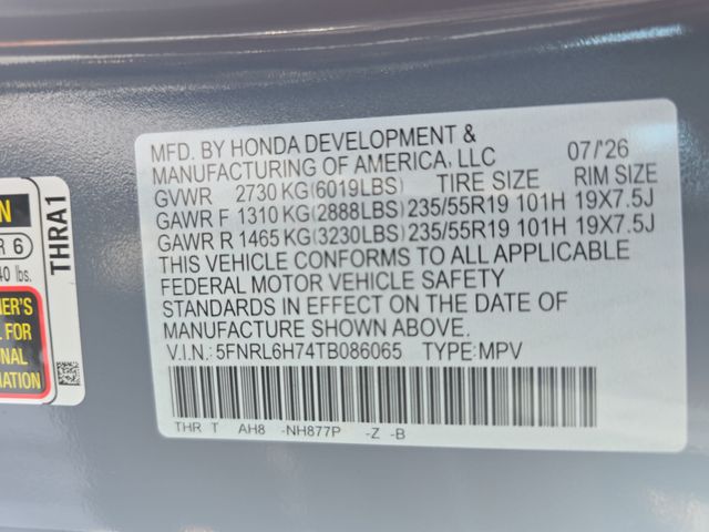 New 2026 Honda Odyssey Van