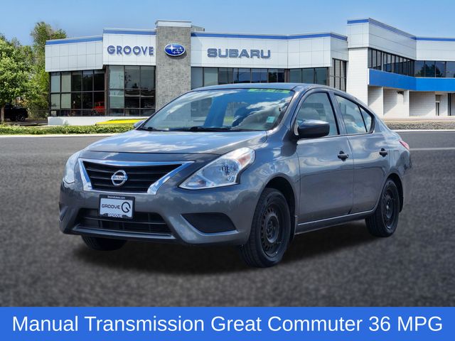 Gray (Gun Metallic) 2016 Nissan Versa Sedan Front-Wheel Drive 5-Speed Manual