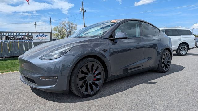 Silver Metallic 2022 Tesla Model Y Performance AWD SUV / Crossover All-Wheel Drive 1-Speed Automatic