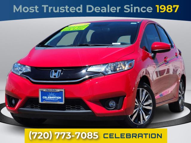 Red 2015 Honda Fit EX Hatchback Front-Wheel Drive 6-Speed Manual