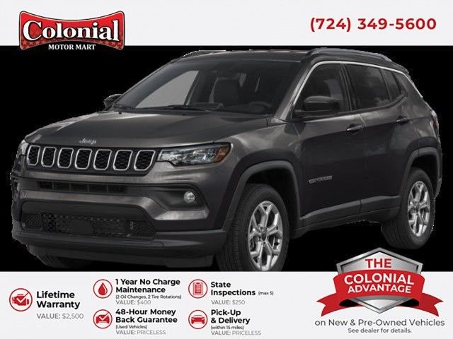 Diamond Black Crystal Pearlcoat 2025 Jeep Compass SUV / Crossover Four-Wheel Drive 8-Speed Automatic