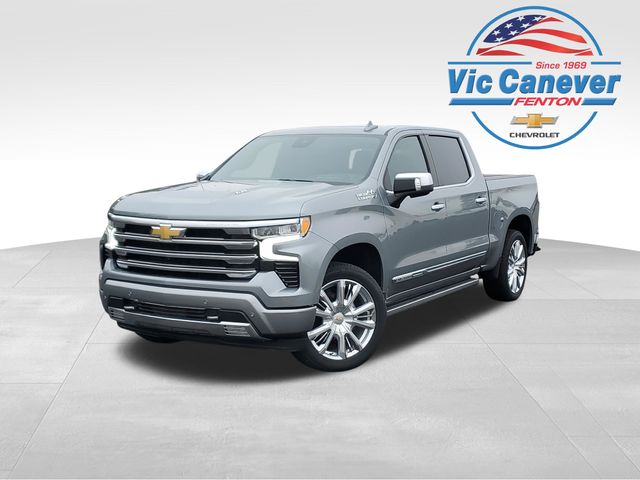 Sterling Gray Metallic 2025 Chevrolet Silverado 1500 High Country Crew Cab 4WD Pickup Truck Four-Wheel Drive Automatic