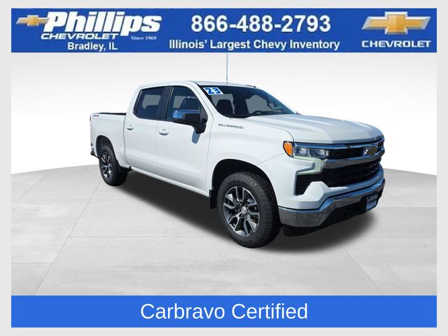 Summit White 2023 Chevrolet Silverado 1500 Pickup Truck Four-Wheel Drive 8-Speed Automatic