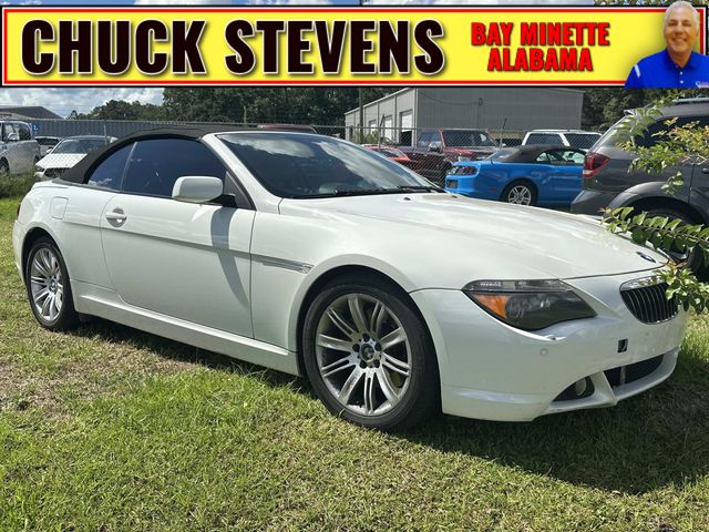 White 2007 BMW 6 Series Convertible Rear-Wheel Drive 6-Speed Automatic